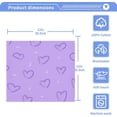thumbnail image 4 of Purple Valentine Heart Washcloth 12x12in Set, 2 Pack Absorbent Cotton Towel Square Kitchen Dishes Towels, Soft Cleaning Face Hand Towel Fast Drying, 4 of 7