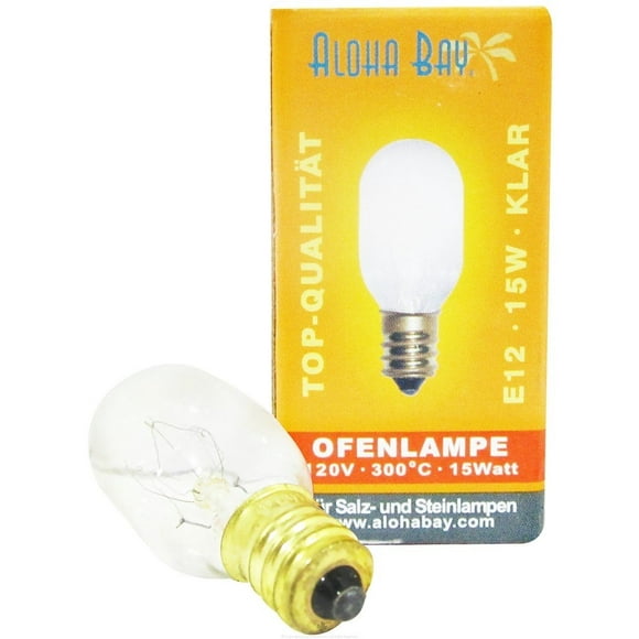 Aloha Bay - Lampe de Remplacement Ampoule 15 Watts/120 Volts Clair