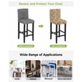 thumbnail image 3 of Fall Leaves Bar Stool Covers Set of 2, Farmhouse Beige Botanical Leaf Autumn Stretch Washable Bar Chair Covers with Backs, Removable Pub Counter Height Chair Cover for Kitchen Dining Room Cafe, 3 of 7