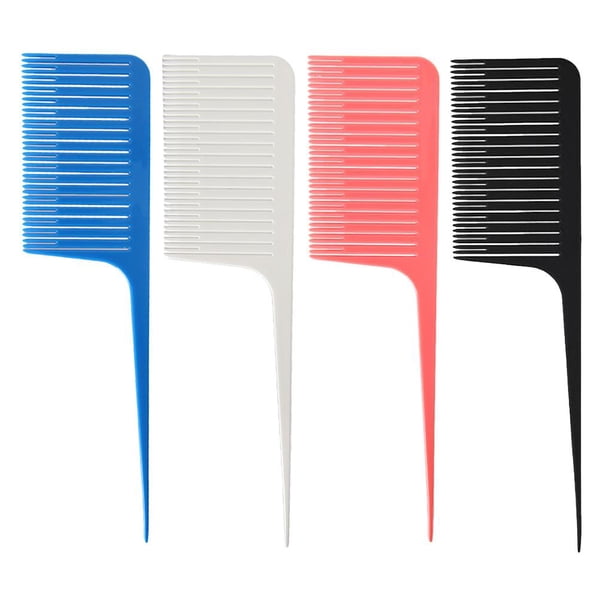 4Pcs / Set Tejido de Seccionamiento Unidireccional profesion Destacando Peines para El Cabello con Frustrado