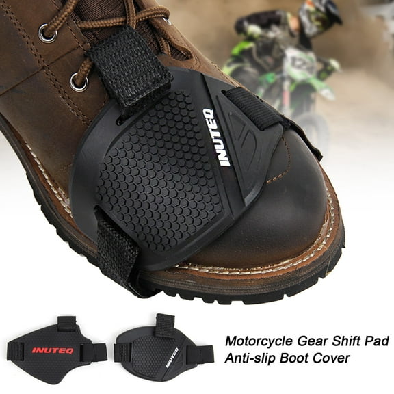 SPRING PARK 1Pc Non-slip Adjustable Shoe Boots Protector Rubber Motorcycle Shoe Protective Gear Shifter Pad for Motorbike Riding Cycling Road Racing