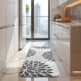 thumbnail image 4 of Gray Floral Pattern Kitchen Rug Mat,Kitchen Runner Rugs Non Skid Washable,Decorative Kitchen Floor Mats for Kitchen,Sink,Laundry,17"x47.2", 4 of 7