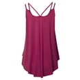 thumbnail image 3 of SSOULM Women's Loose Fit Flowy V Neck Sexy Pleated Cami Tank Top With Plus Size, 3 of 5