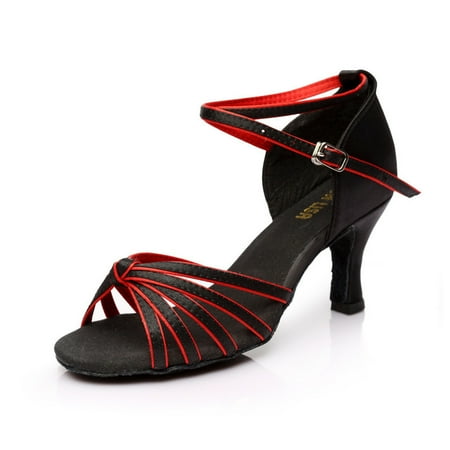 

Shang Lisa Latin Dance Shoes Women‘s Adult Ballroom Dance GB Dance Shoes Soft Sole High Heel Knot Dance Shoes