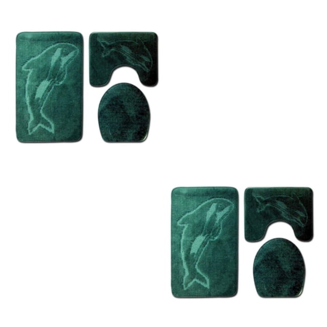 Bewildely Juego de alfombrillas con textura de poliéster, base suave al tacto y antideslizante para un juego de baño seguro Type11 NO11