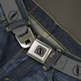 thumbnail image 2 of DC Comics Belt, Seatbelt Buckle Belt, Reverse Flash Logo Gray Black, 30 to 44 Inches, 2 of 9