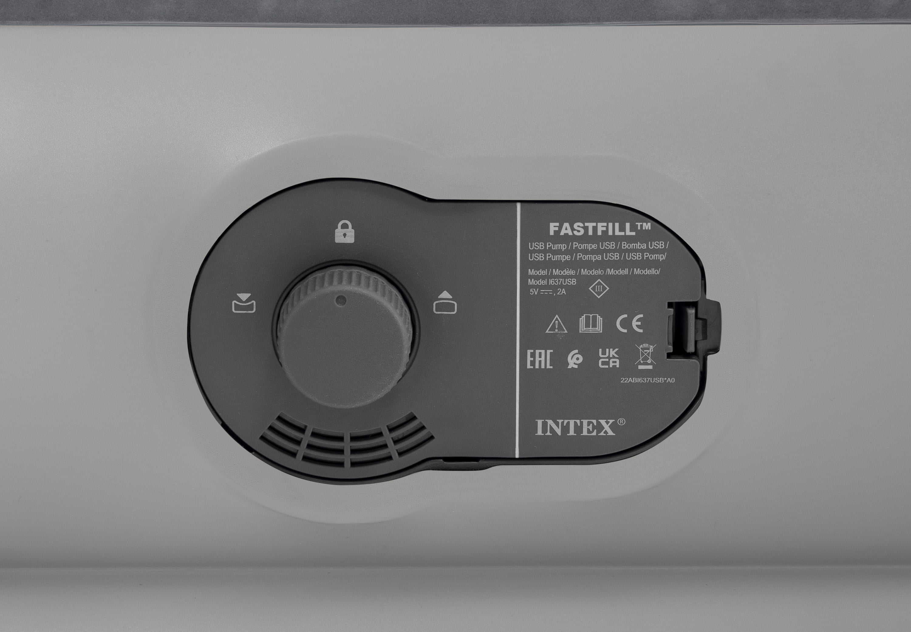 Intex Queen 12" Dura-Beam Prestige Air Mattress with USB Powered Pump