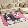 thumbnail image 2 of SKYSONIC Area Rug Carpet Chin Dog with A Bow On Pink Nursery Rug Floor Mat for Hardwood Floor Entrance Living Room Bedroom, 60x39 in, 2 of 6