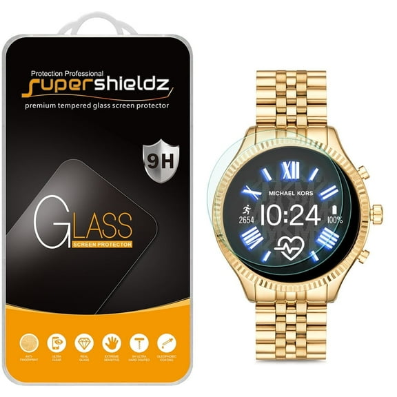 [2-Pack] Supershieldz for Michael Kors Access Gen 5 Lexington/ Lexington 2 Smartwatch Tempered Glass Screen Protector, Anti-Scratch, Anti-Fingerprint, Bubble Free