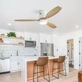 thumbnail image 6 of Pedestal Fan, (Same as W882P244711) 52 Inch Flush Mount Ceiling Fan DC 3 Solid Wood Fan Blade Noiseless Reversible Motor Remote Control With Light, White Tower Fan,Metal & Wood Desk Fan, 6 of 11
