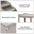 thumbnail image 5 of Unipaws Large Pet Bunk Bed with Removable Step for Dogs and Cats, Multi-Level Bed Window Perch Seat Platform with Cushion, Indoor Use, 5 of 7