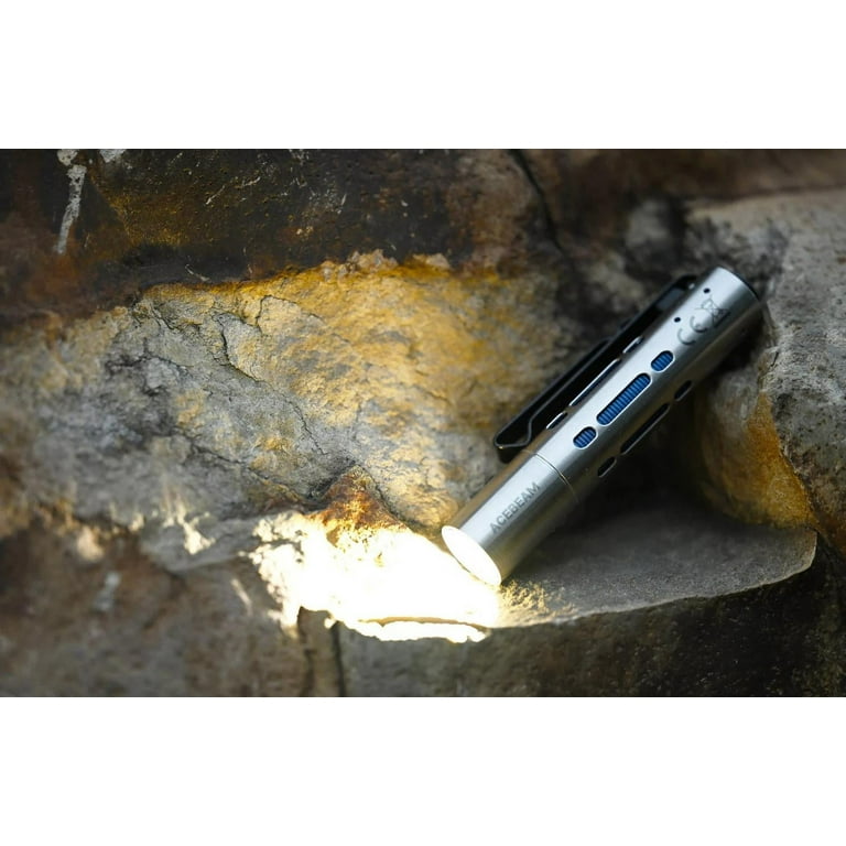 Acebeam Rider RX Rechargeable EDC Flashlight- 650 Lumens - Up to 96 meters  throw w/ Eco Sensa Charging Cable Inlcuded-BLUE