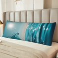 thumbnail image 2 of Balery Turquoise Ocean Reflection Funda Protectora para Almohada Corporal de Algodón Hipoalergénico con Cierre(55 x 21 pulgadas), Almohadas No Incluidas, 2 of 7