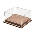 thumbnail image 3 of Caja de exhibición para autos de juguete a escala 1:64, base de cuero sintético resistente de 5 x 4,8 x 2,6 pulgadas, organizador de modelos de vehículos con cubierta de acrílico Café, 3 of 8