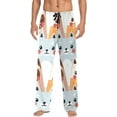 thumbnail image 2 of FREEAMG Cat Cotton Pajama Pant for Men, Super Soft Lightweight Lounge Pajama Bottoms Drawstring Sleepwear Pant with 2 Pockets, 2 of 7