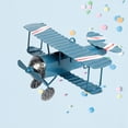 thumbnail image 2 of Miangastore 1 Pcs Jouets Avion Maquette Fer Forgé pour Enfants et Jeunes de Style Rétro Bleu, 2 of 8
