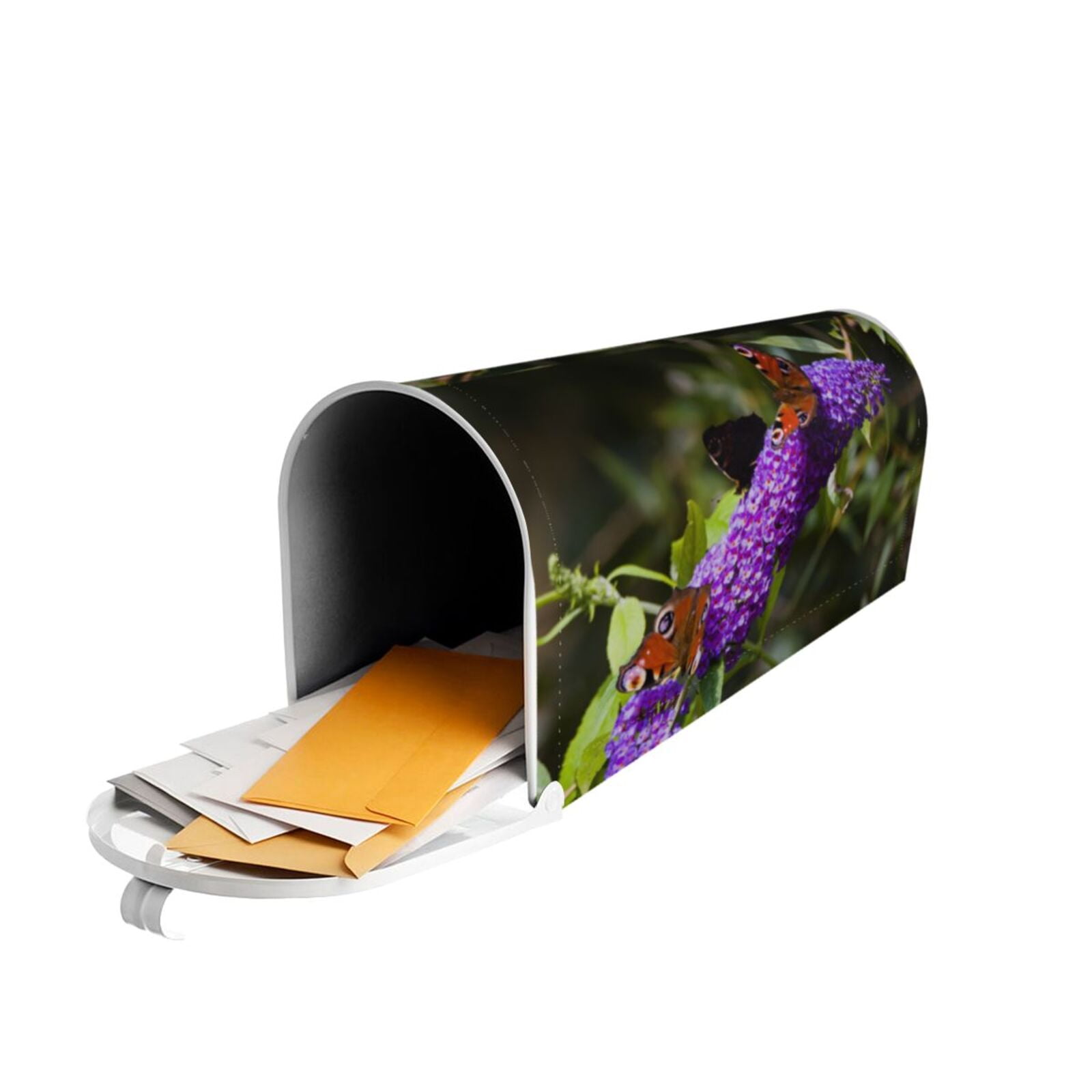 Logiee butterfly bush flower Print Post Letter Box Wrap Decor, Mailbox Cover Suitable for Standard Mailbox and Large Size Mailbox,Outdoor Yard Decoration-21x18 in