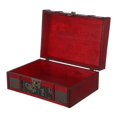 thumbnail image 3 of Decorative Wooden Box Vintage Treasure Chest with Lock for Jewelry Storage, 3 of 5