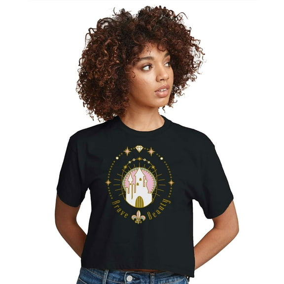 Disney Princess - Brave Beauty - Juniors Cropped Cotton Blend T-Shirt
