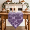 thumbnail image 3 of Table Runners 70 Inches Long, Moroccan Purple Cotton Linen Kitchen Dining Coffee Table Runner for Party Home Decor, Geometric Gradient Plaid Modern Tabletop Dresser Scarves Runner Decor 13x70 Inch, 3 of 9