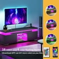 thumbnail image 4 of DWVO LED TV Stand with Power Outlets for TVs up to 65 inch, Entertainment Center, Black, 4 of 10