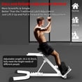 thumbnail image 5 of Adjustable Roman Chair Back Extension Bench – Dual Adjustable Hyperextension, 330lbs Heavy-Duty Design, Non-Slip, Core & Glute Workout, Home Gym – Color: White, 5 of 6