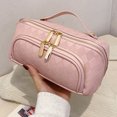 thumbnail image 4 of Bolsa de cosméticos Wdftyju organizadora de maquillaje gran capacidad con cremallera, 4 of 9