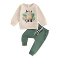 thumbnail image 2 of BemeyourBBs Baby Boy First Birthday Outfit Wild One Birthday 1st Birthday Clothes Long Sleeve Crewneck Animal Sweatshirt with Sweatpants Cute Infant Spring Fall Winter Clothes, 2 of 10