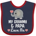 thumbnail image 3 of Inktastic Grammy and Papa Love Me Grandchild Boys or Girls Baby Bib, 3 of 4