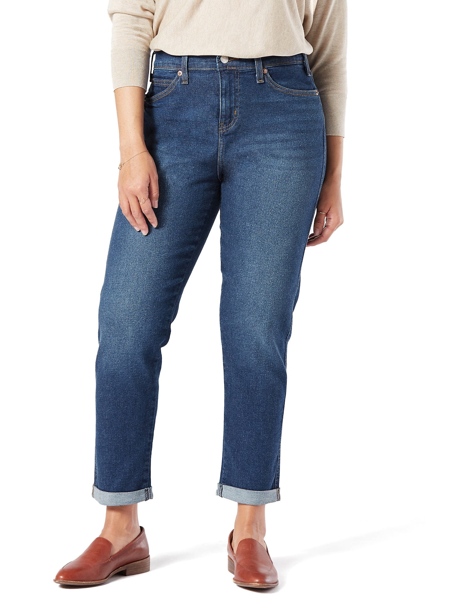 Signature by Levi Strauss & Co.™ Women's Mid Rise Slim Fit Boyfriend ...