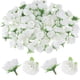 thumbnail image 1 of Uxcell 200 Paquete Cabezas de Rosas Artificiales 1.2'' Pequeñas Cabezas de Rosa de Seda Falsa para Decoraciones de Ramo de Boda Fiesta Blanco Puro, 1 of 7
