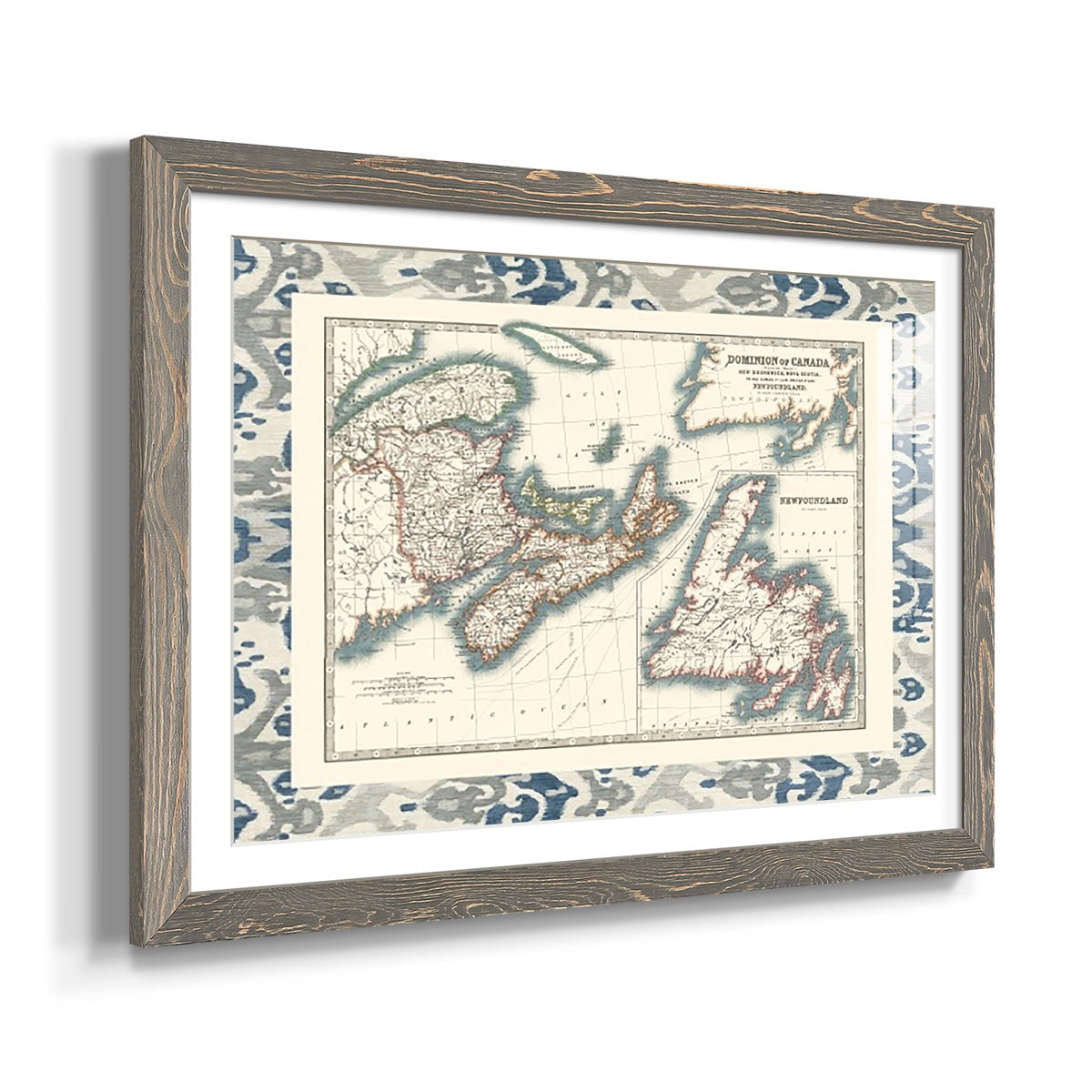 Bordered Map of Canada-Premium Framed Print - Ready to Hang