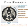 thumbnail image 2 of DIY Stamped Cross Stitch Kits Praying Angel with Wing Easy for Beginners with Hoop 11CT Counted Embroidery Needlepoint Crafts Arts for Handmade Enthusiasts and Home Decor 30x30cm(1), 2 of 8