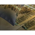 thumbnail image 4 of Ambesonne Chicago Skyline Quilted Bedspread Set 3 Pcs, Evening View, King Size, Sepia Mauve Yellow, 4 of 5