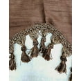 thumbnail image 3 of 1-Piece Solid Faux Silk Swag Waterfall Ascot Window Curtain Valance w/Tassels Trim Rod Pocket 55" x 18" Wave, 3 of 5