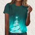 thumbnail image 1 of Fiudx Ofertas de La Semana Camiseta de Manga Corta con Cuello Redondo y Estampado Informal para Mujer, 1 of 4