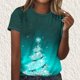 thumbnail image 3 of Camisetas Casuales de las Mujeres Suéter de Manga Corta Impreso Cuello Redondo, Poliéster Ligero para Todas las Estaciones Diario Y Confort de Uso, 3 of 4