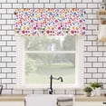 thumbnail image 4 of Polka Dots Valances for Windows Watercolor Rod Pocket Curtain Valance Window Treatment Short Curtains for Kitchen Living Room, 60"x18", 4 of 5