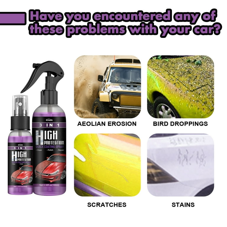 Newbeeoo Car Coating Spray, 3 in 1 High Protection Quick Car Coating Spray, Ceramic Car Coating Spray, Car Scratch Repair Nano Spray, Adult Unisex