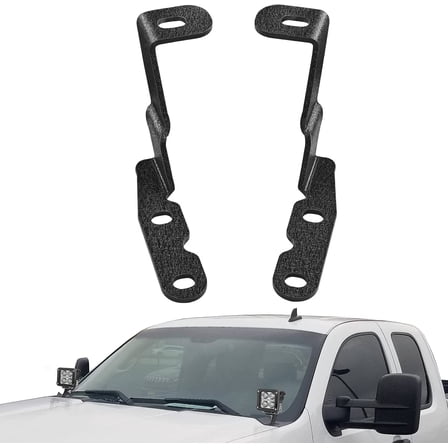 Nilight Ditch Light Brackets Auxiliary Offroad Work LED Pod A-Pillar Hood Mounts Compatible with 2007-2013 GMC Yukon Sierra & Chevy Suburban Tahoe Silverado
