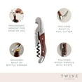 thumbnail image 3 of Twine Corkscrew Wine Opener, Rosewood Handle Manual Bottle Opener for Party, 3 of 6