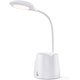 thumbnail image 1 of Lámpara de escritorio LED, lámpara de mesa LED regulable, luz nocturna con atenuación continua para estudiar, recargable por USB, soporte para bolígrafo y teléfono (blanco), 1 of 5