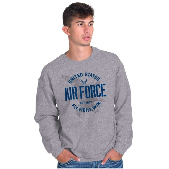 US Air Force Fly Fight Win Eagle Sweatshirt for Men or Women Brisco Brands S