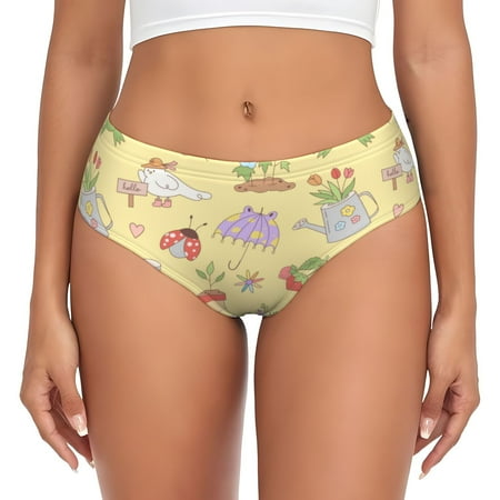 Sikiie Frog Bee Women s High Waisted Cotton Underwear Soft Breathable Panties Stretch Briefs Seamless Ladies Panties-XX-Large