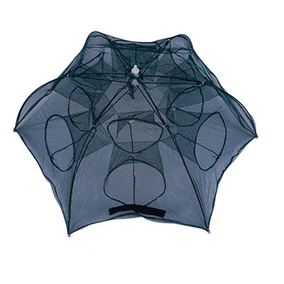 Filet de Crabe d'Appât de Pêche à l'Écrevisse Pliable Conception Multi-Facettes à 360 Degrés Adaptée aux Poissons Crevettes Minnow Crawdad