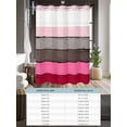 thumbnail image 6 of No Hook Cloth Fabric Shower Curtain with Snap in Liner, Pink Grey Waterproof Shower Curtains Set with See Through Top Window, Vintage Stripe Farmhouse Wood Grain Ombre Bath Curtains Shower 36"x78", 6 of 6