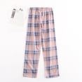 thumbnail image 6 of Womens Pajama Sets 2 Piece Cotton Plaid Pjs Long Sleeve Sleepwear Christmas Button Down Lounge Set, 6 of 9