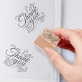 thumbnail image 4 of Wooden Rubber Stamp Thank You Decorative Wood Stamps Vintage Wood Mounted Rubber Stamps for Card Making DIY Art Crafts Scrapbooking Journal Diary Letter Planner, 4 of 5