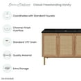 thumbnail image 2 of Classe 48 in. Brown Oak Bathroom Vanity With Black Ceramic Sink Top, 2 of 12