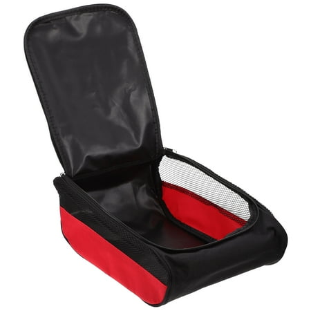 FENGGUIQU 1Pc Convenient Red Handheld Golf Shoe Bag with Breathable Material and Secure Zipper for Sports Shoes